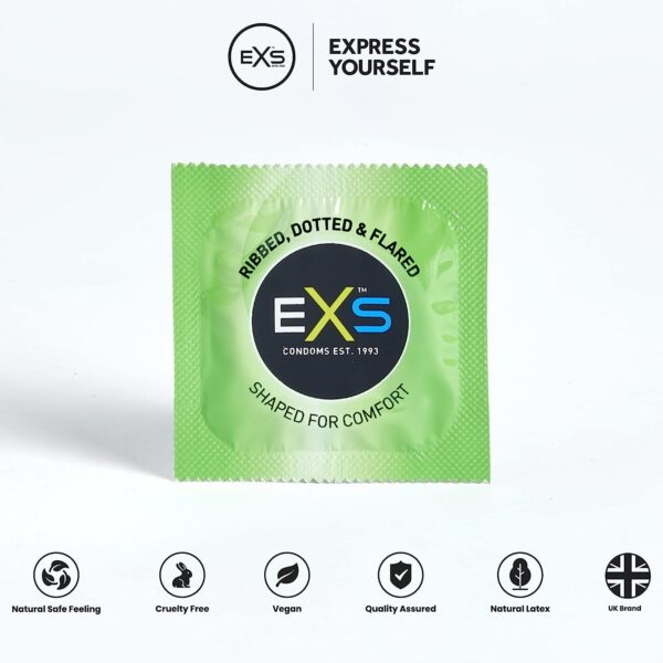 EXS Ribbed and Dotted Condoms 1